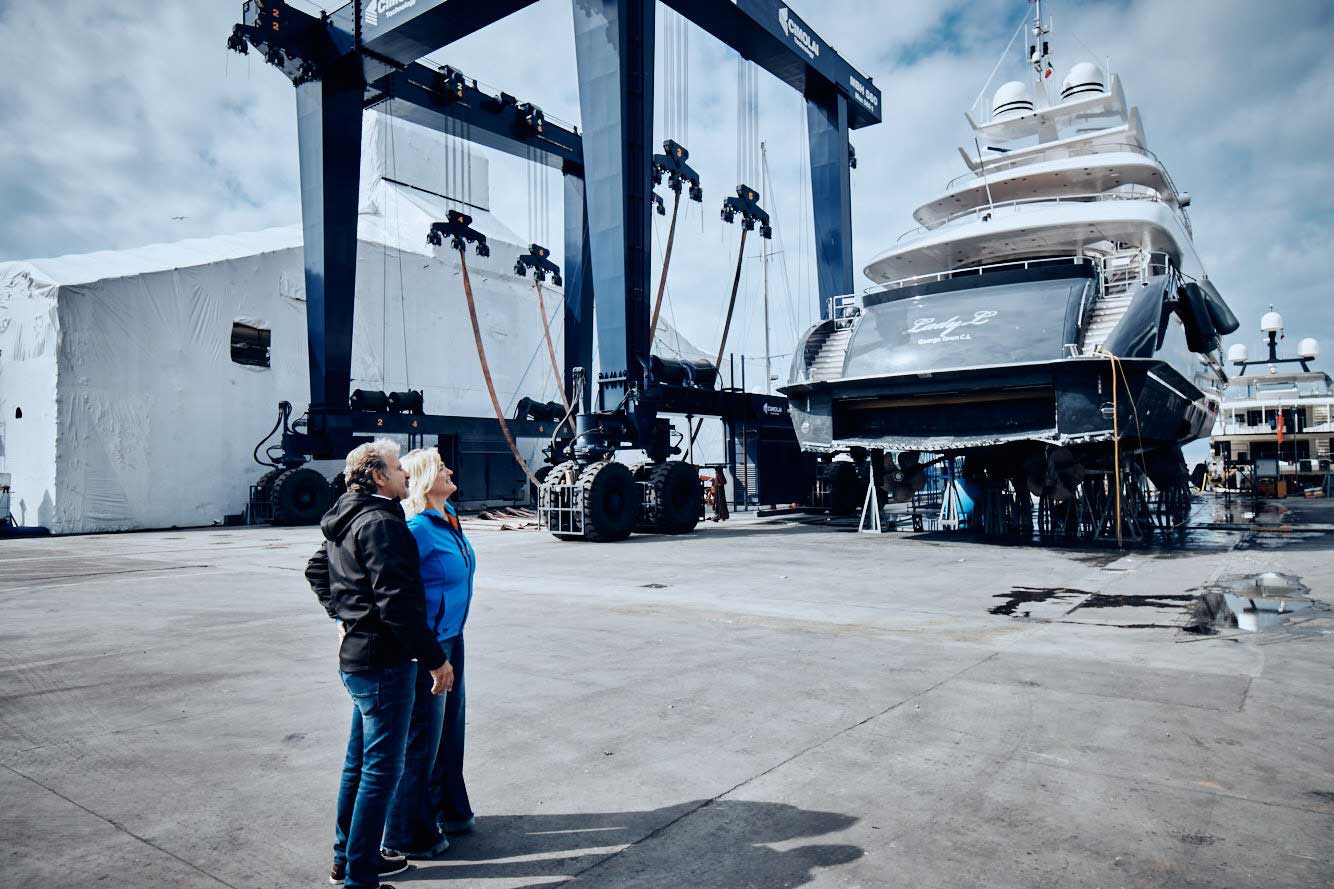 Yacht building at Codecasa shipyard