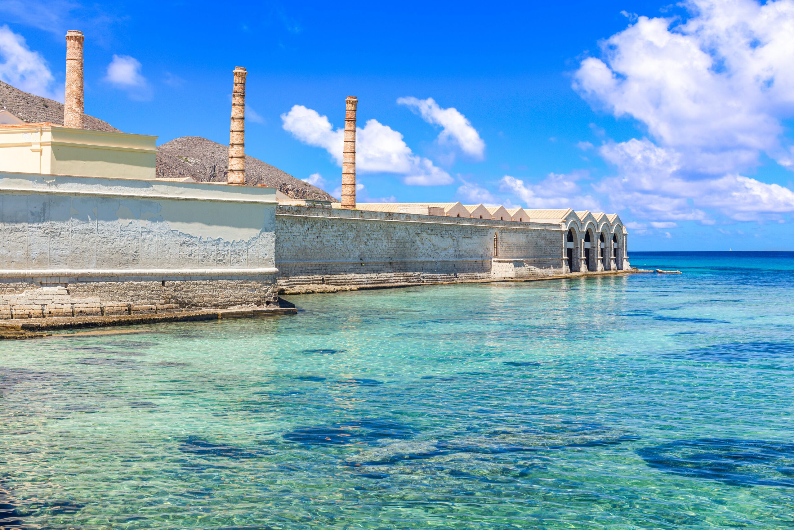 The,Tonnara,(old,Tuna,Factory),Of,Favignana,In,Summer,,Egadi Tonnara Florio