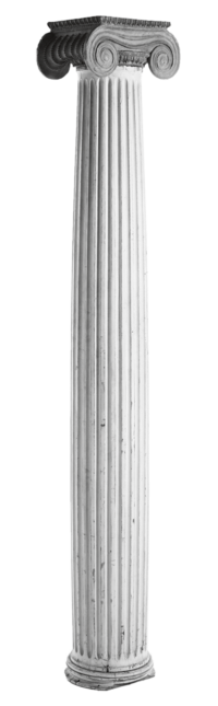 Greek Column in black and white