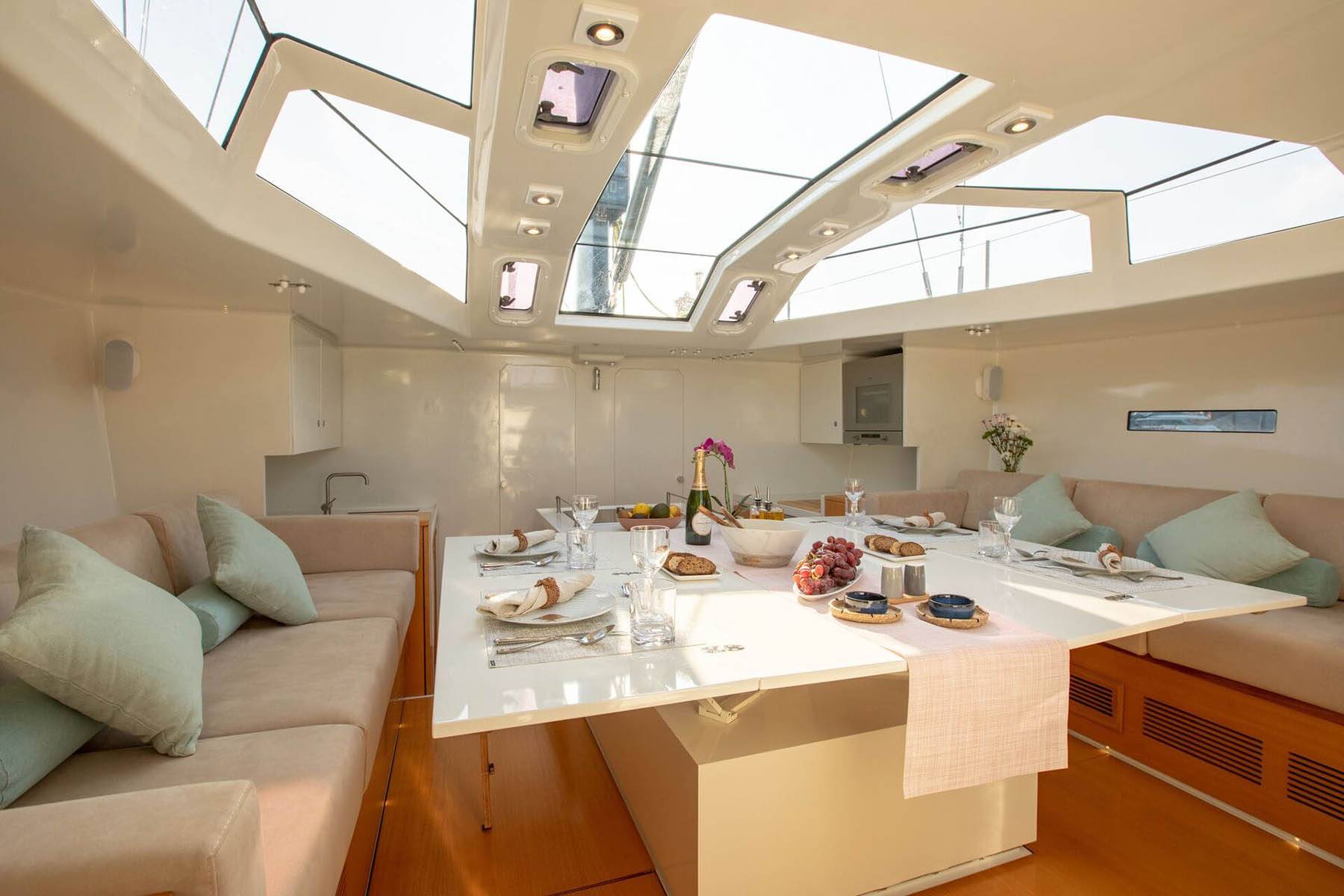 Sailing Yacht Miyabi  bright interiors