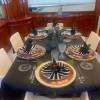 Astondoa for charter with Moncada Yachts.animal print table setting